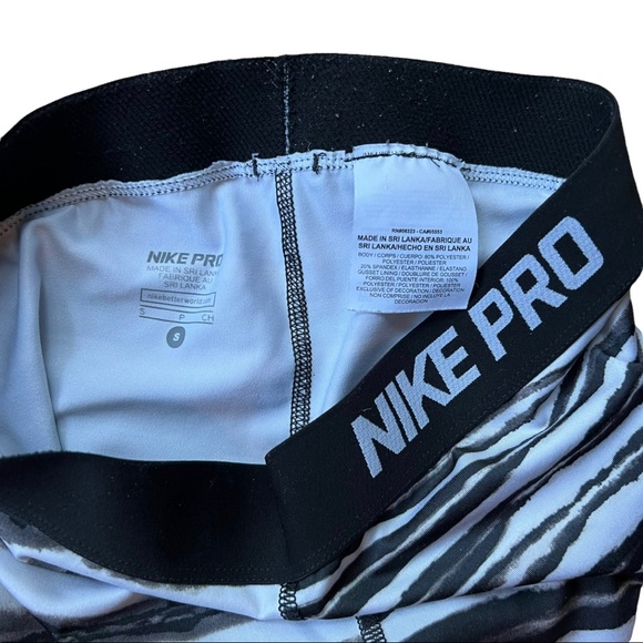 Nike Pro Dri-Fit Cropped Compression Legging Zebra Print S - Picture 6 of 7